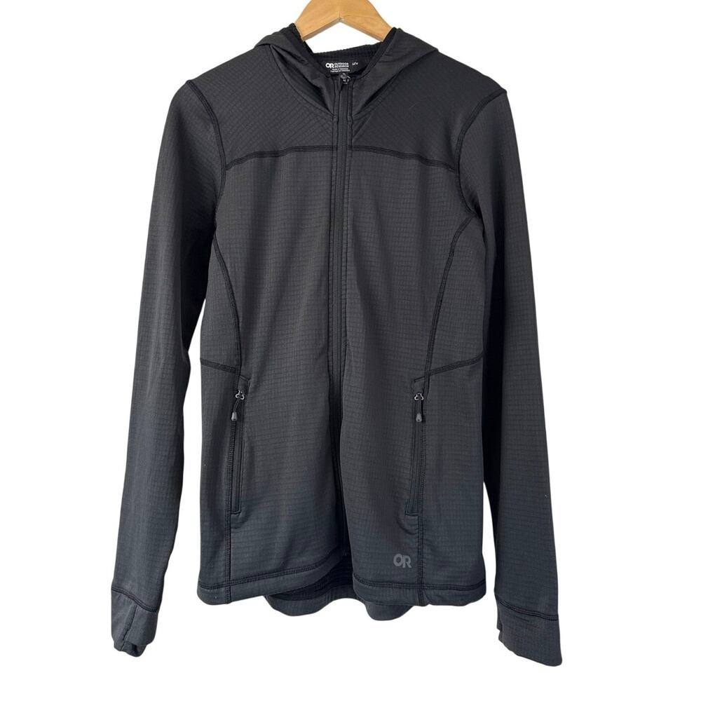 Outdoor Research Womens Vigor Full Zip Lightweoght Hoodie in Black Size M